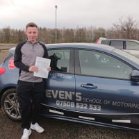 Congratulations to Kyle on passing his test in Lanark