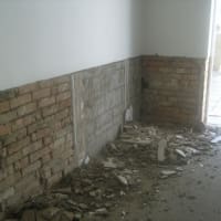 Plaster removed ready for injection.