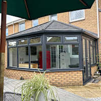 Simply stunning new conservatory in Glasgow with our Rehau frames topped with our state of the art Ultraroof