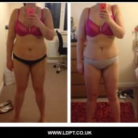 This is Katy's week 1 progress picture while on her 6 Week Nutrition Plan