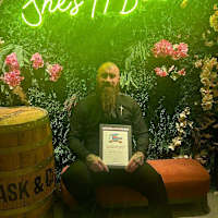 Our owner Chris with his accolade from the awards evening