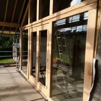 Double Glazed Oak frame made to the customers specification.