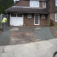 preparing drive for resurfacing