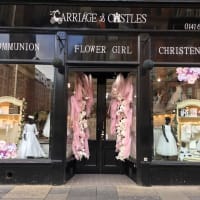 Castle and 2024 carriages communion dresses