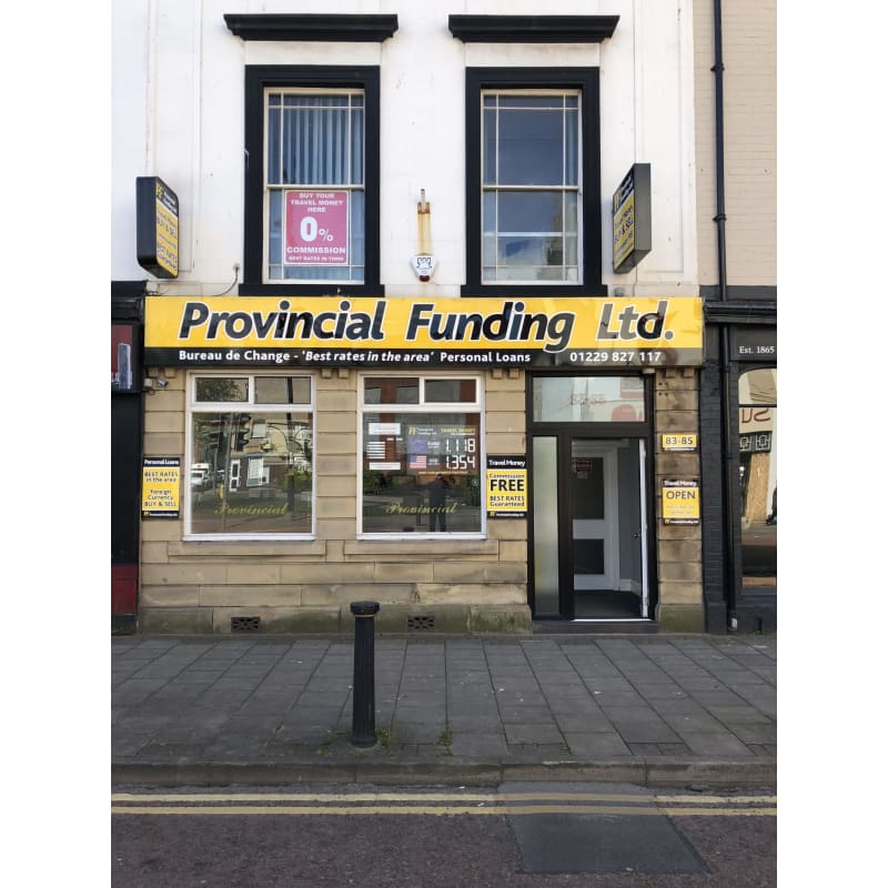 Provincial Funding Ltd Barrow In Furness Bureaux De Change