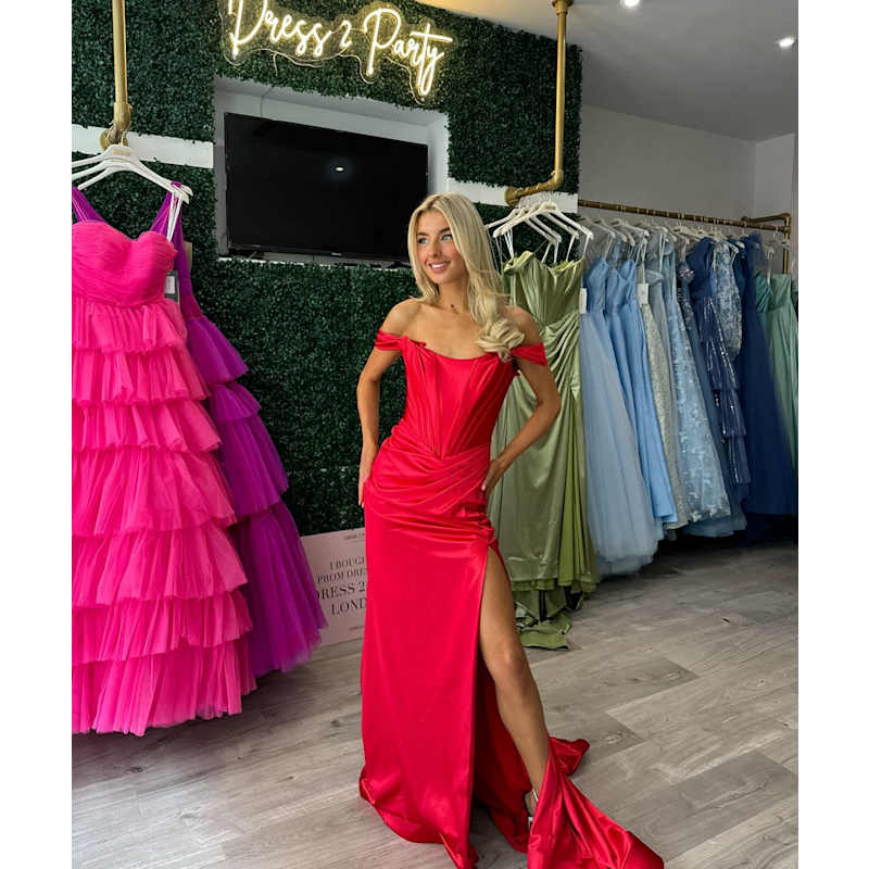 open lace back dress Burgundy Sweet 16 Formal Gown with Lace, Off the Shoulder Prom Dress P main image 1