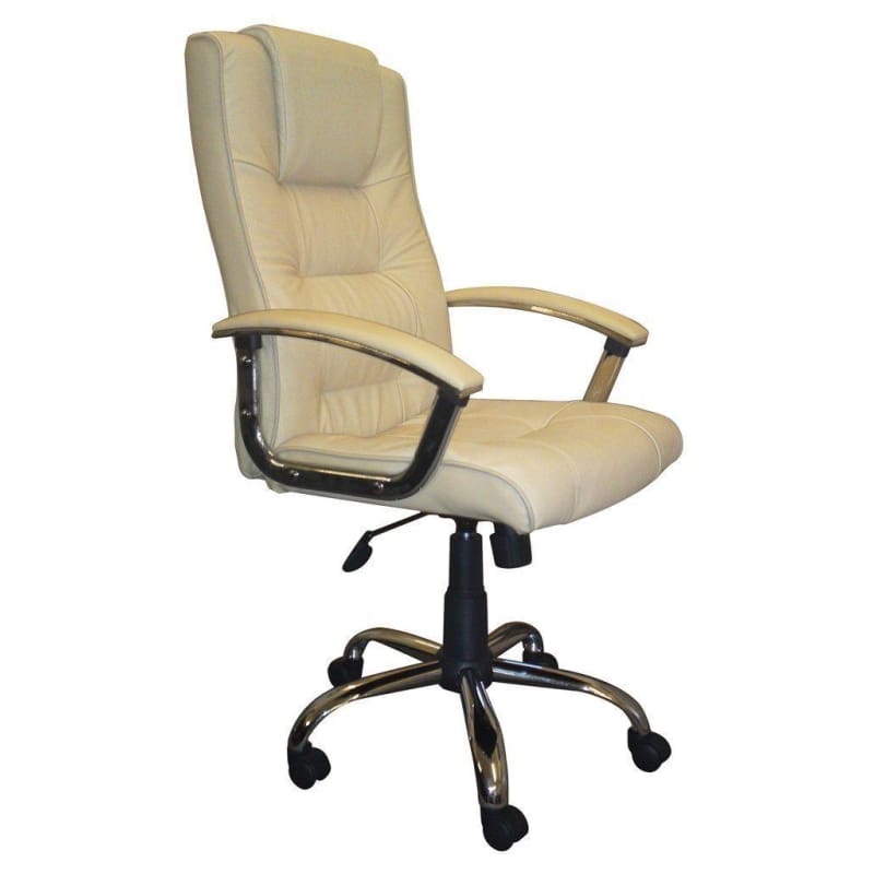 Skye high back cream leather faced executive chair hot sale