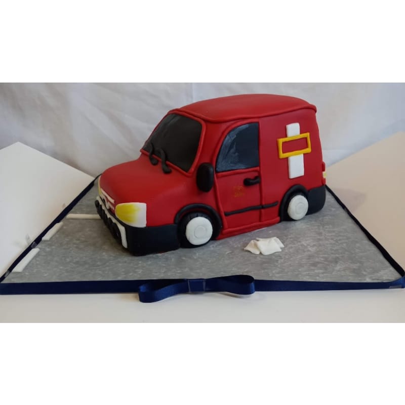 Van free and fast delivering cake to cust Vector Image