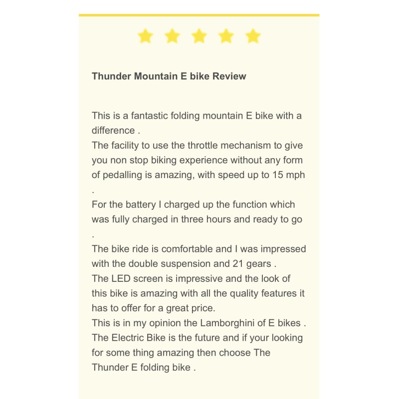 thunder ebike review