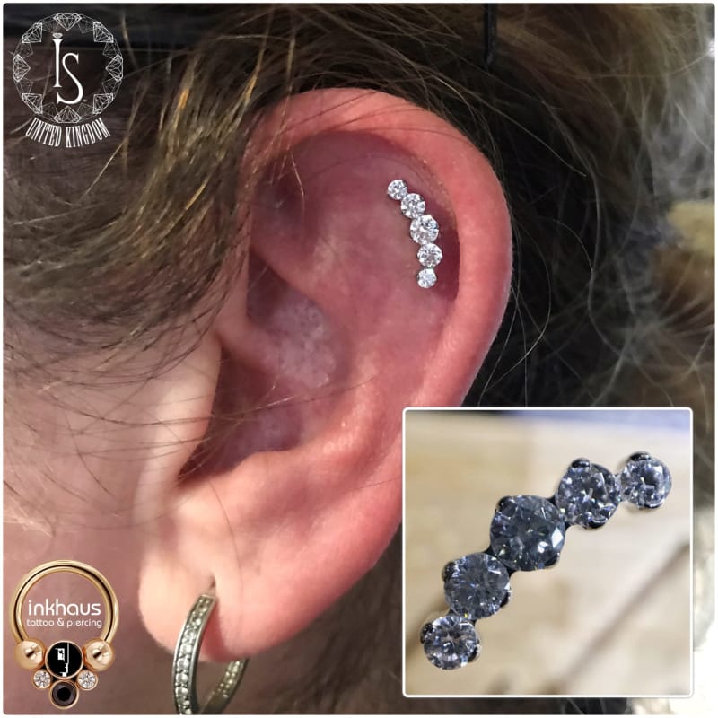 My right ear daith helix tragus with Industrial Strength jewelry by  Bradlee at 454 Tattoo in Encinitas CA  rLegitpiercing