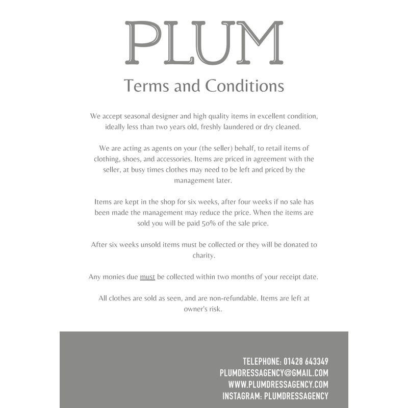 Plum 2024 dress agency