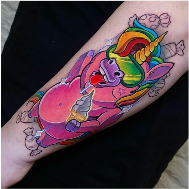 First color tattoo psychedelic fish by Patrick Madden  Euro Tattoo  Rockford Il  rtattoos