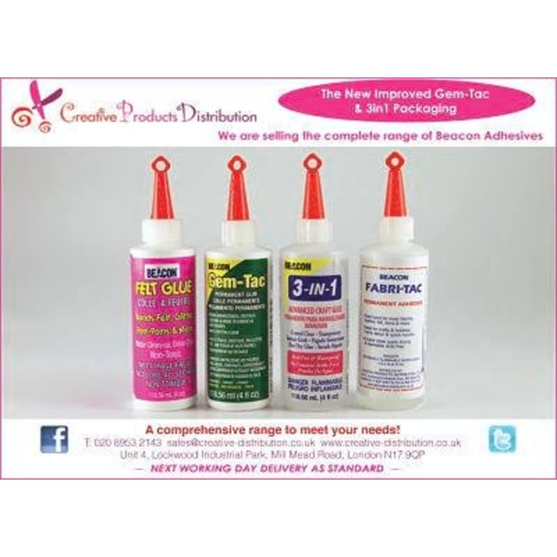 3-in-1 Advanced Craft Glue made by Beacon Adhesives, adhesive, bottle
