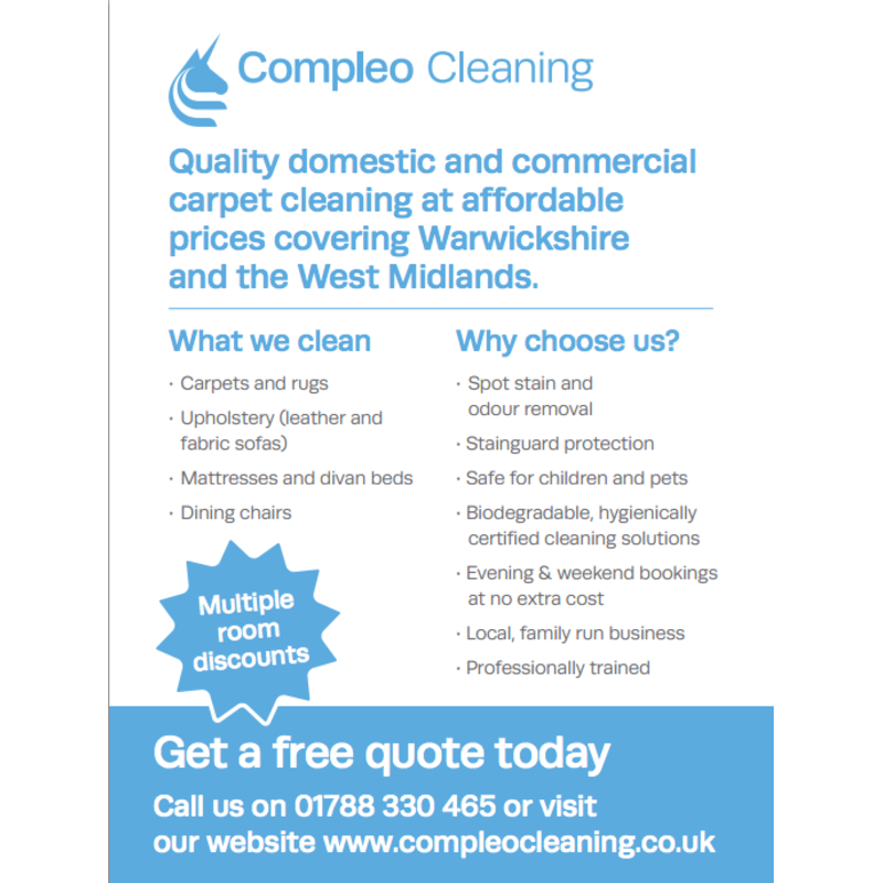 Compleo Cleaning Rugby Carpet Upholstery Cleaners Yell